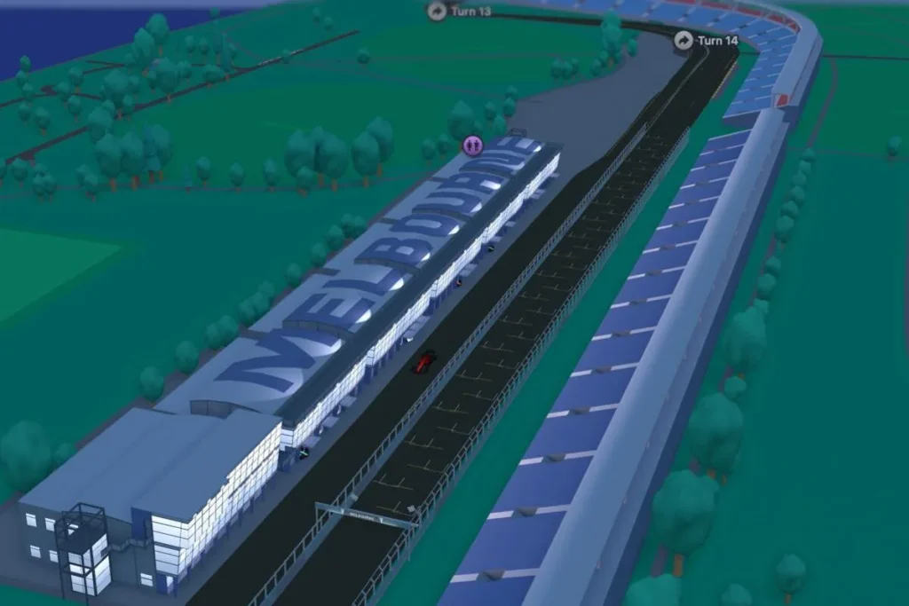 La mappa del circuito di Melbourne F1 sull'applicazione Apple Mappe - Foto: screenshot Salvo Sardina/FormulaPassion.it