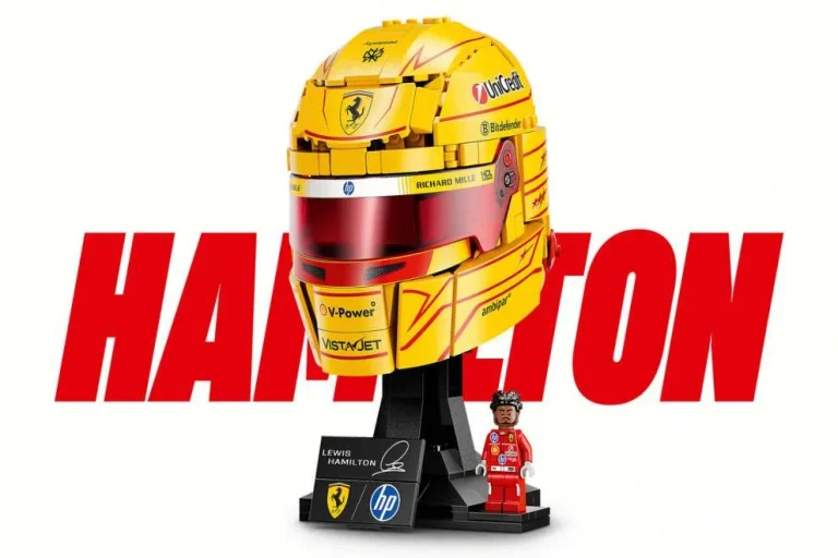 Lego creates the helmets of Charles Leclerc and Lewis Hamilton