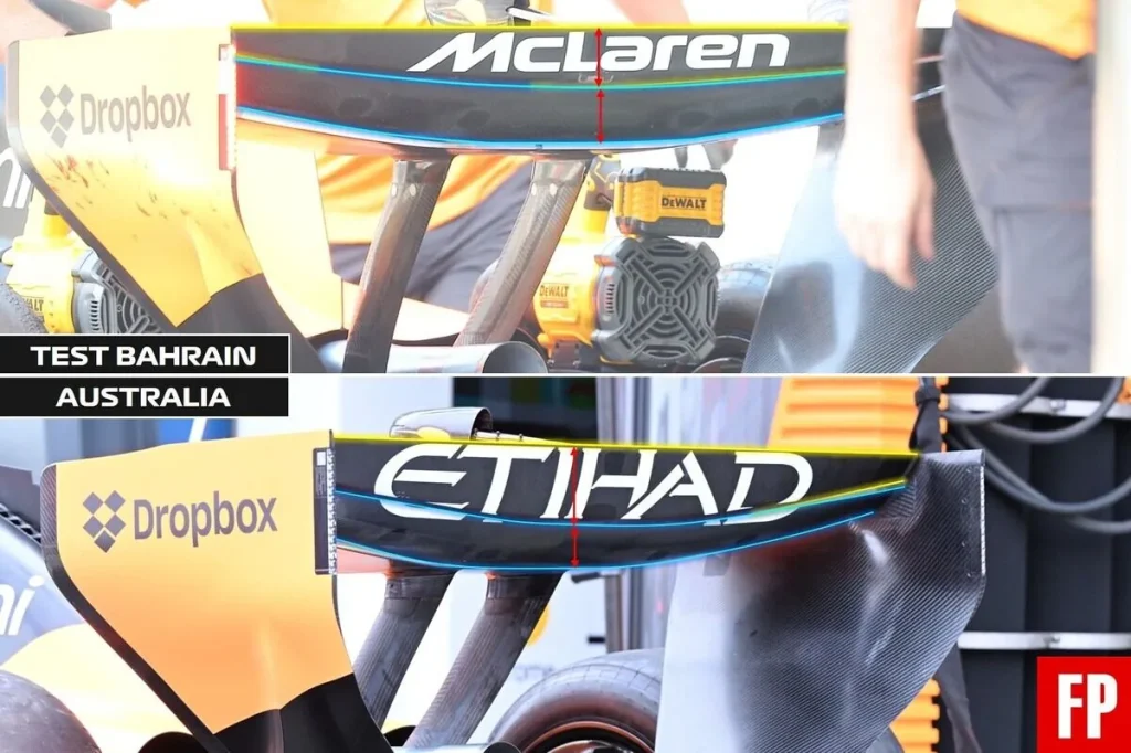 McLaren F1 rear wing Australia