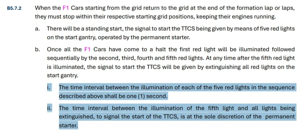 Pre-start, lights out in record time and a lot of chaos: how the start procedure works (and why it's all regular)