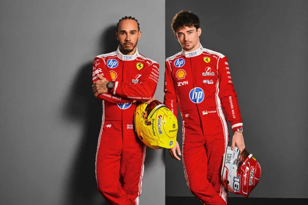 Lego creates the helmets of Charles Leclerc and Lewis Hamilton