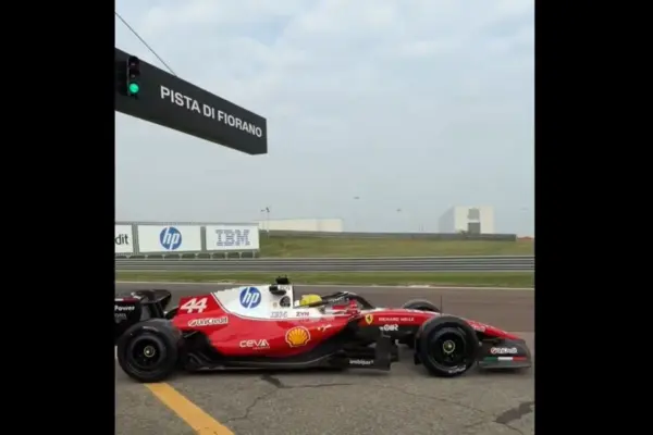 Ferrari on track at Fiorano: Hamilton at work in Pirelli tests