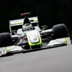 Jenson Button at Goodwood with his Brawn GP from 2009