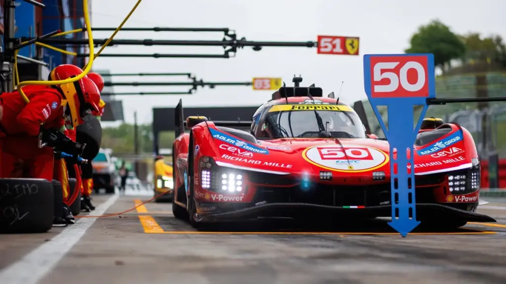 Ferrari 499P triple at the WEC preseason tests in Imola
