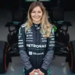 Doriane Pin fulfills her dream: on track at Silverstone with Hamilton's W12