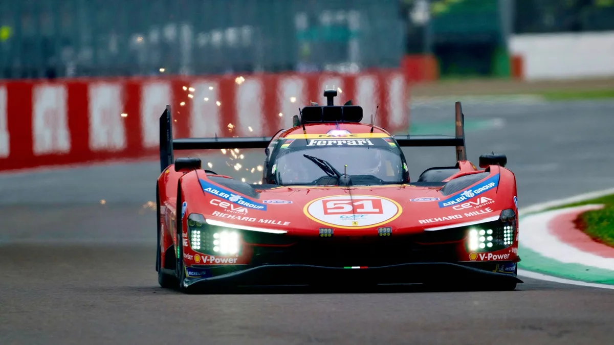 Ferrari 499P triple at the WEC preseason tests in Imola