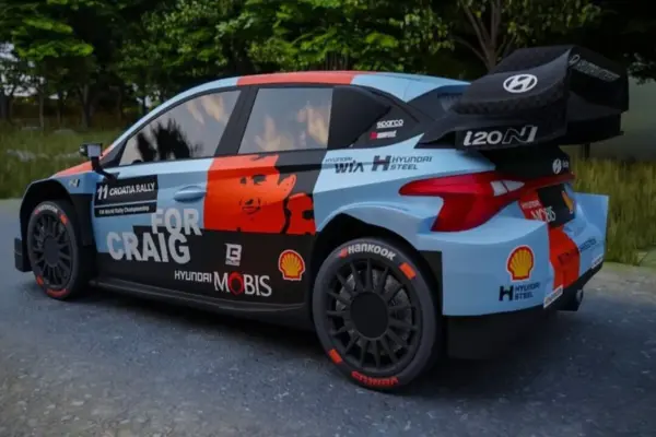 Hyundai in memory of Craig Breen with a special livery in Croatia