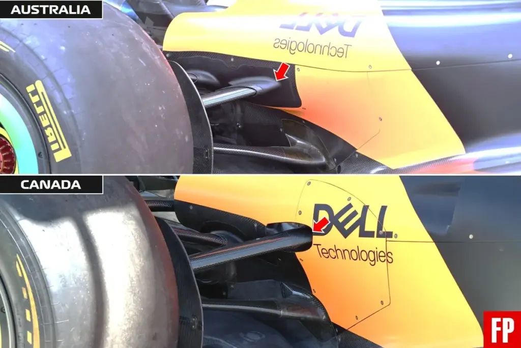 McLaren F1 GP Canada rear suspension