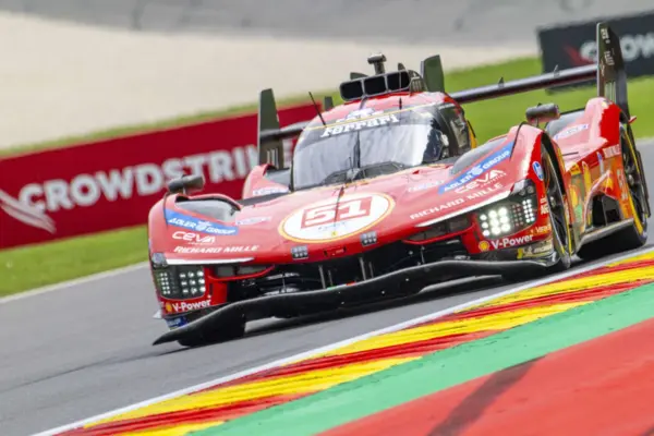 The amazing crash that knocked out Ferrari #51, Pier Guidi 'pin' at La Source – VIDEO