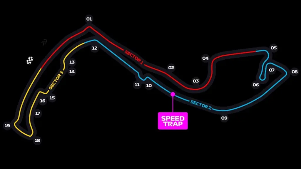 The map of the Monaco GP
