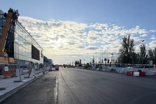 Work in progress at Madring: over 90% of the asphalt completed
