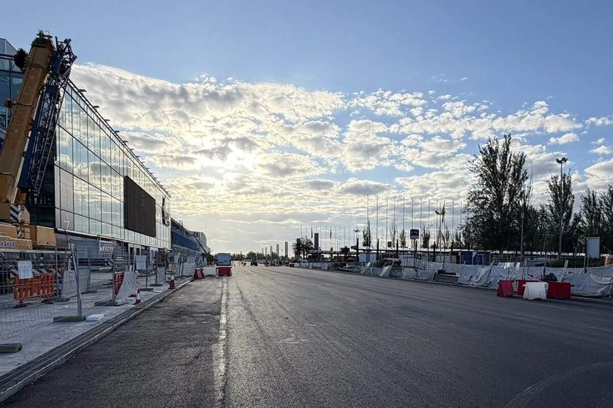 Work in progress at Madring: over 90% of the asphalt completed