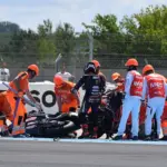 Aprilia scare, but no fractures for Bezzecchi and Martin