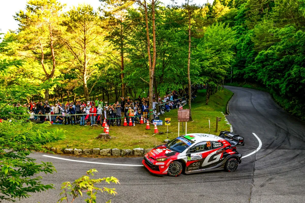 Rally of Japan 2026, Day 2: Evans remains leader, Solberg bids farewell to victory hopes