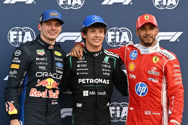 Boom Antonelli, and Max provokes Russell: “He'll be scratching his head now…”