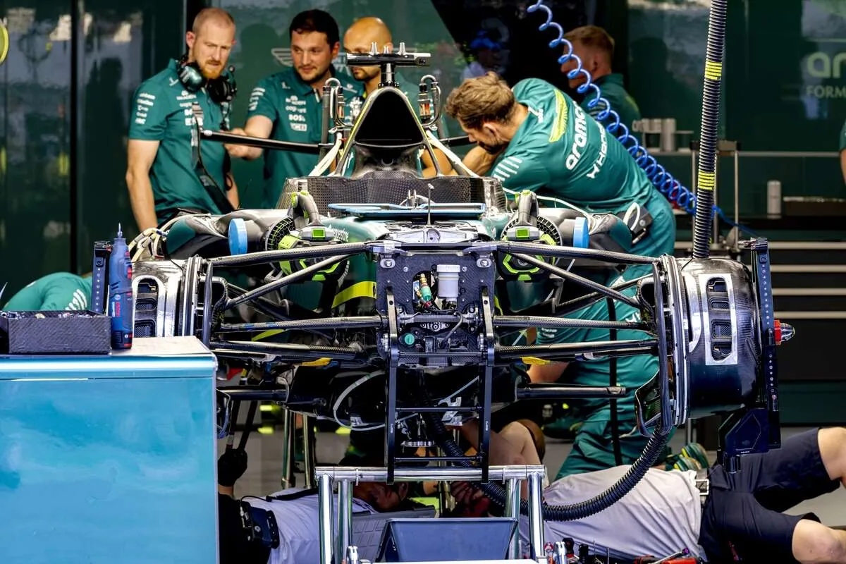 Aston Martin breaks the curfew to set up all the new arrivals in time for Friday in Budapest