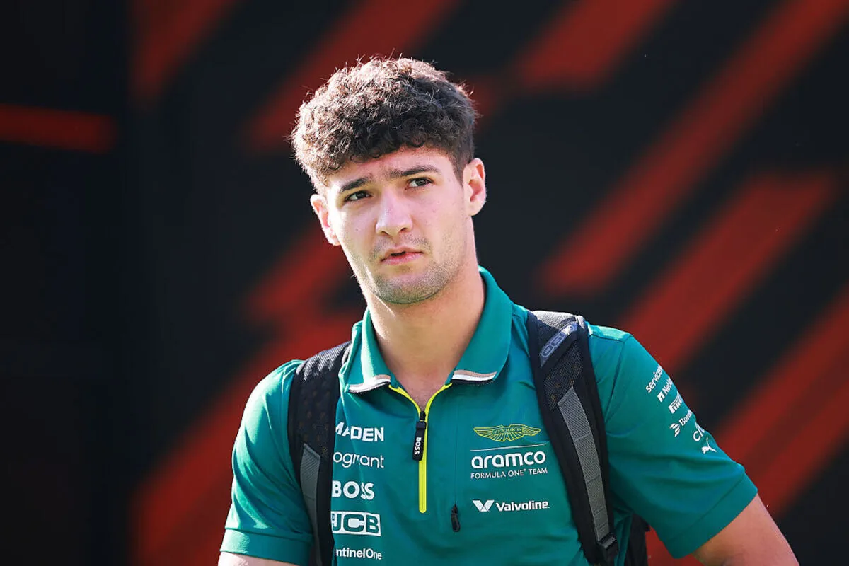 Aston Martin, Crawford in FP1 at Spa. He will replace Alonso