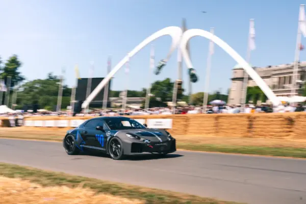 Alpine A110 FUTURE, dynamic debut at Goodwood