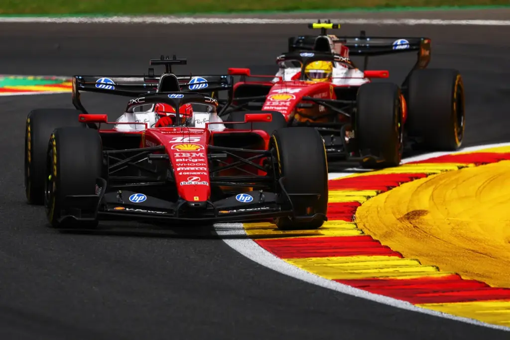 Leclerc and Hamilton (Ferrari)