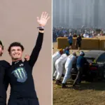 He has burnout and... gets stuck: laughter and embarrassment for Lando Norris with Valentino at Goodwood – VIDEO