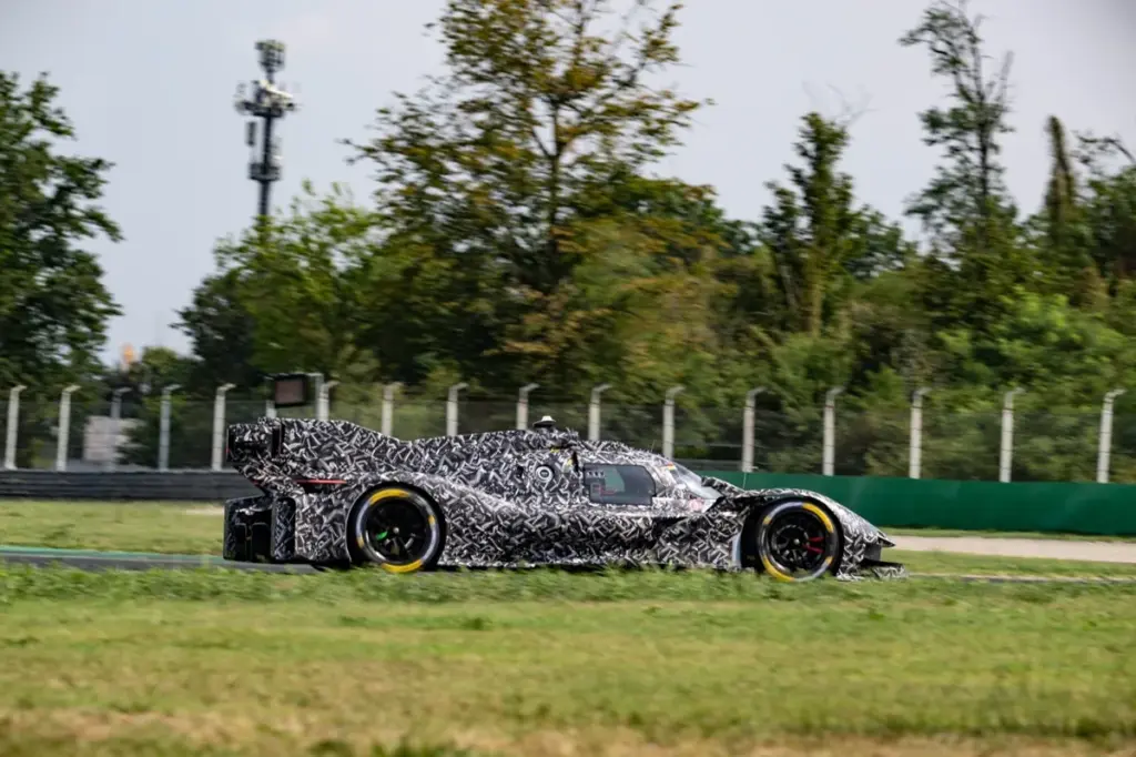 Ferrari 499P on track at Monza for development testing for the future