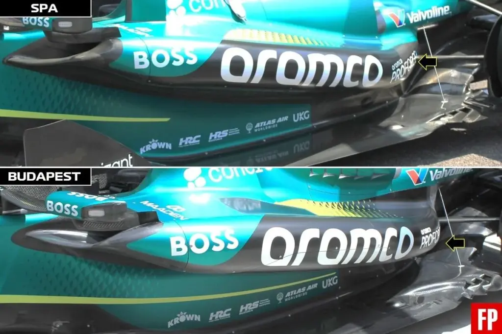 Aston Martin F1 Sidepods Budapest