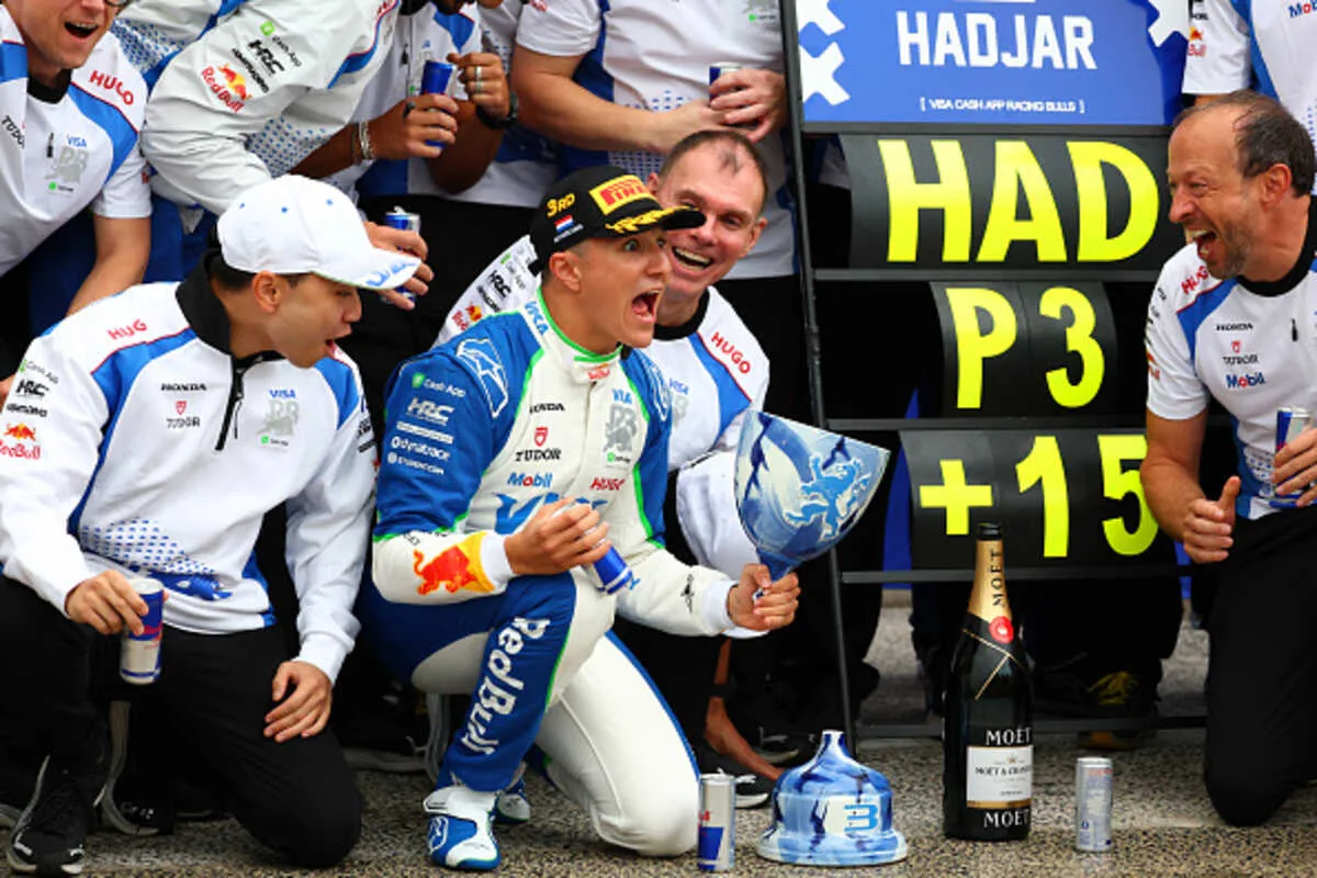 Special helmet also for Hadjar in Zandvoort in memory of his first podium