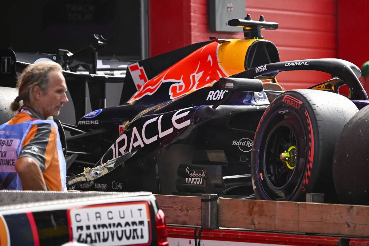 Verstappen: “I saw a dry patch and tried to use it to gain speed”