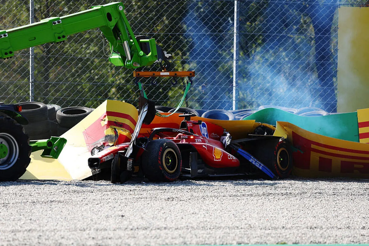 Leclerc, what a disaster: the data from the accident at Alboreto