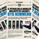 Incentives, here is “the Gazzetta decree”, new provocation BYD
