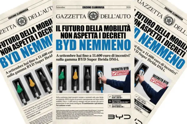Incentives, here is “the Gazzetta decree”, new provocation BYD