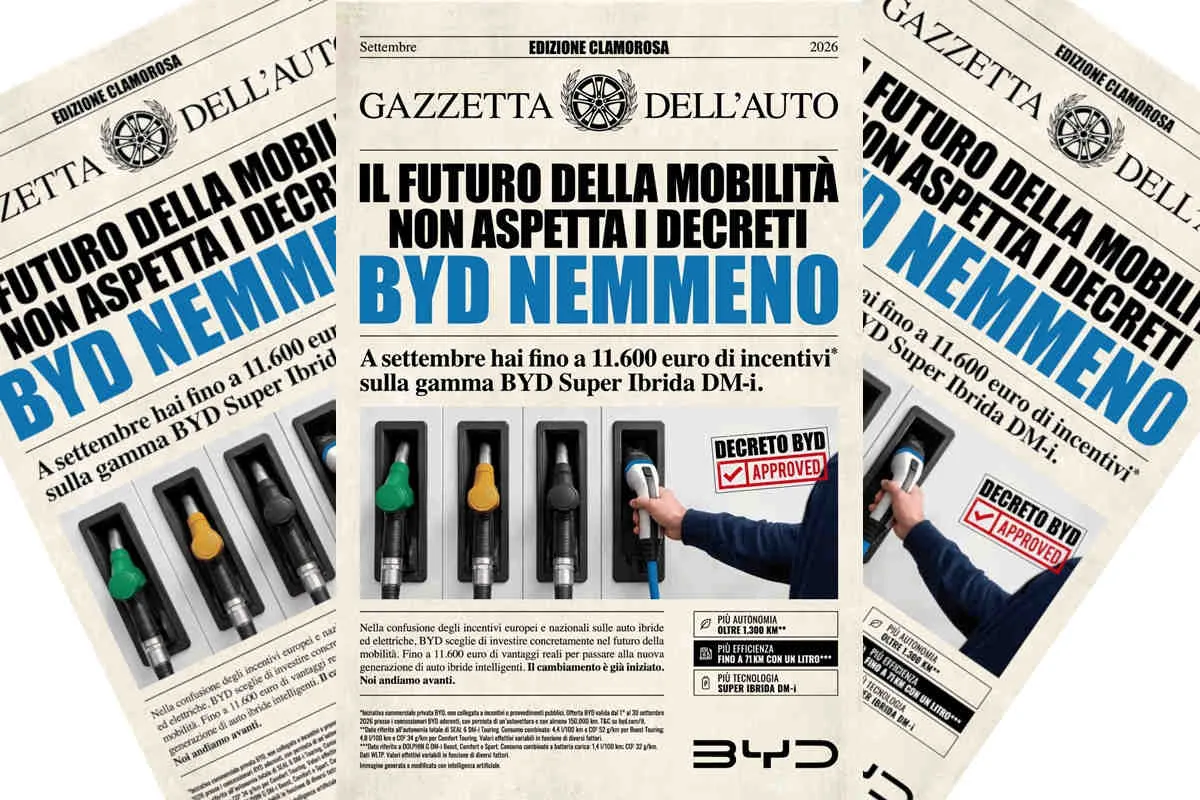 Incentives, here is “the Gazzetta decree”, new provocation BYD