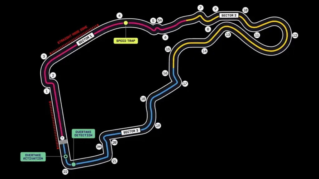 La mappa del circuito di Madrid