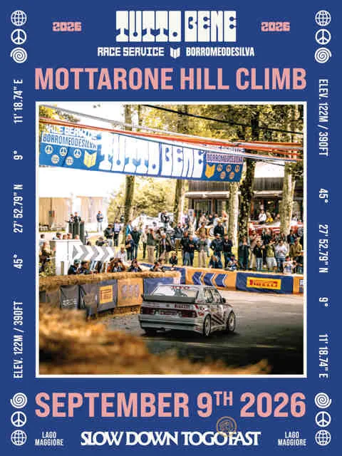 “Tutto Bene Hillclimb”: 85 exceptional cars on the curves of Mottarone, without timers