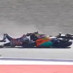 Acosta, what did you do? “My mistake. I looked at the dashboard and lost concentration”
