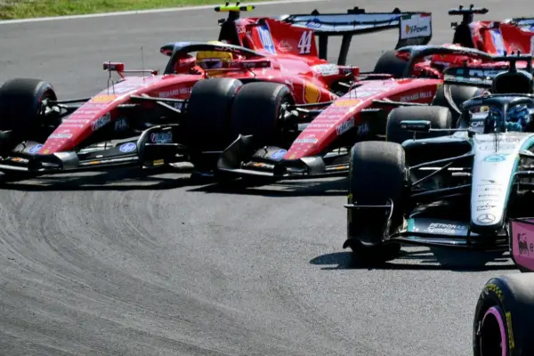 Leclerc ‘parks’ Hamilton in the gravel at the First Corner at the start: “He pushed me out”